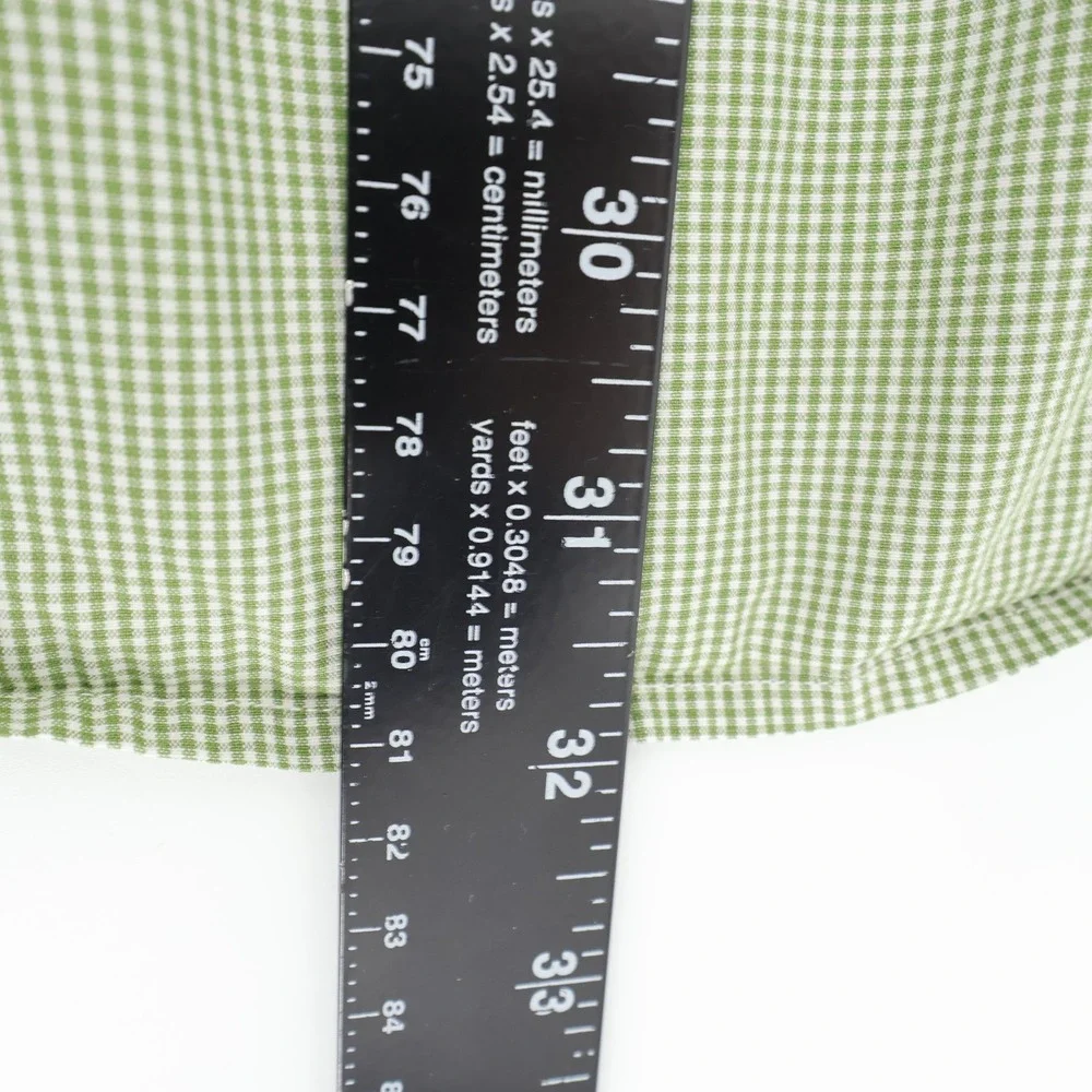 Vintage J‎ Crew Green Gingham Oarsman Button Down Shirt Long Sleeve Men Size L